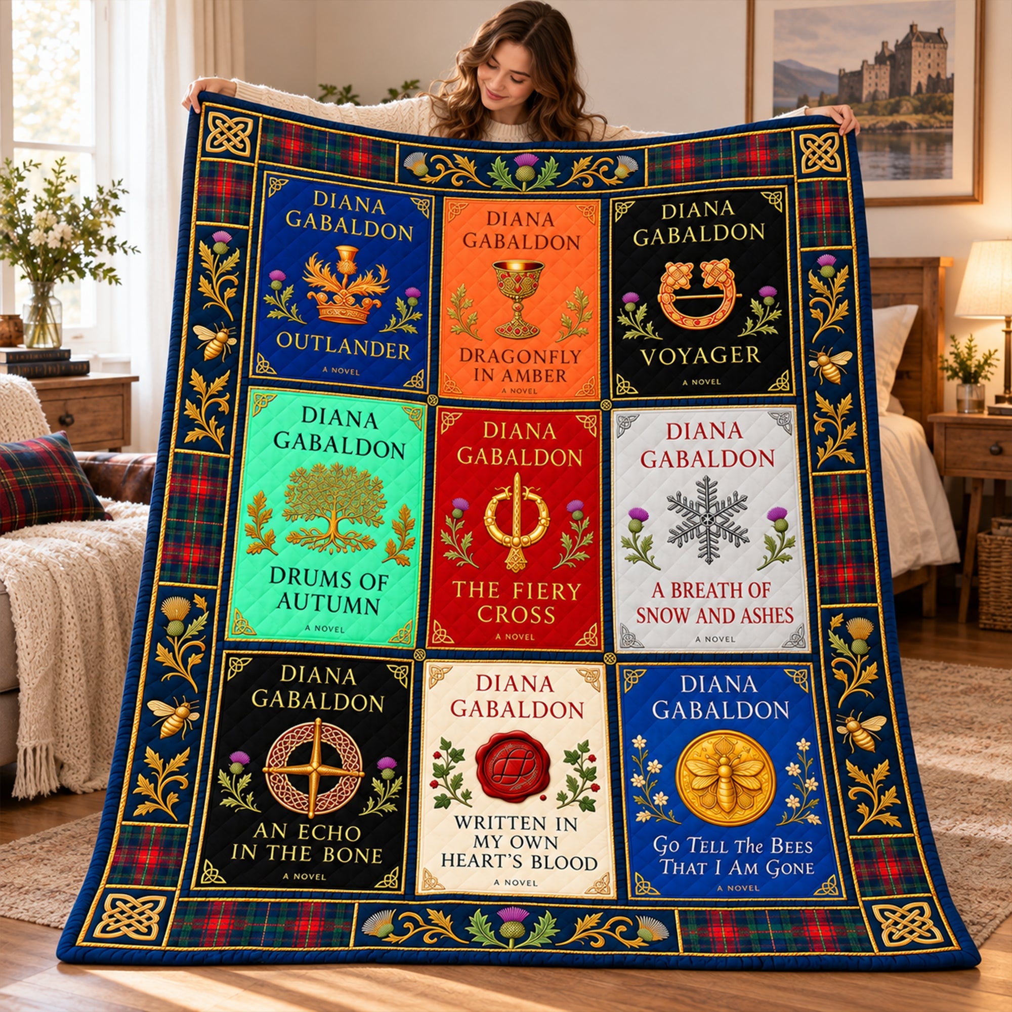 Embrace Your Journey - Fantasy Time Traveler Blanket | Personalized Gifts for Book Lovers Blanket PopCulturePrints