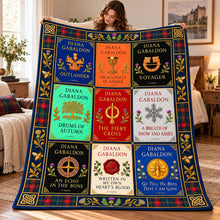 Load image into Gallery viewer, Embrace Your Journey - Fantasy Time Traveler Blanket | Personalized Gifts for Book Lovers Blanket PopCulturePrints
