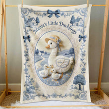 Load image into Gallery viewer, Mama's Little Ducklings Blanket - Heartwarming Personalized Gift for Mom and Grandma Blanket PopCulturePrints

