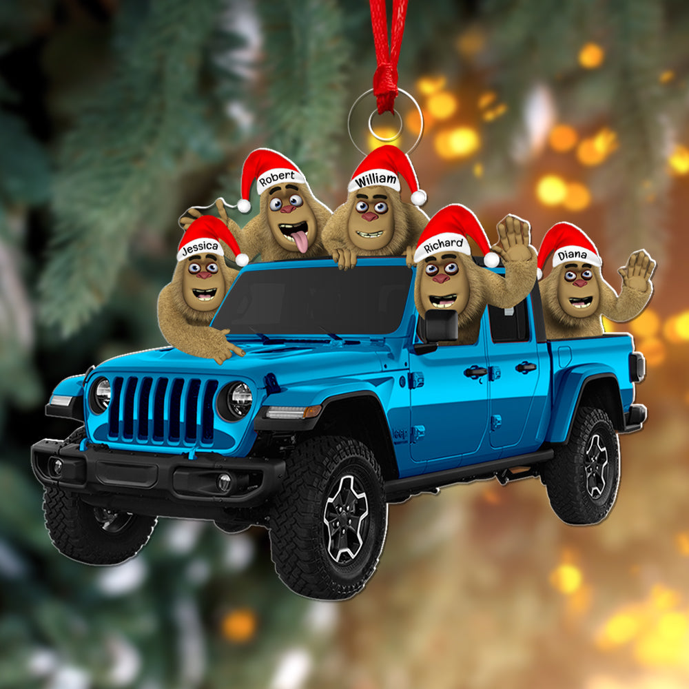 Personalized Off-Road Bigfoot Christmas Ornament for Adventurers