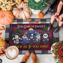 Load image into Gallery viewer, Spooky Family Personalized Doormat - Horror Fan Gift Doormat PopCulturePrints
