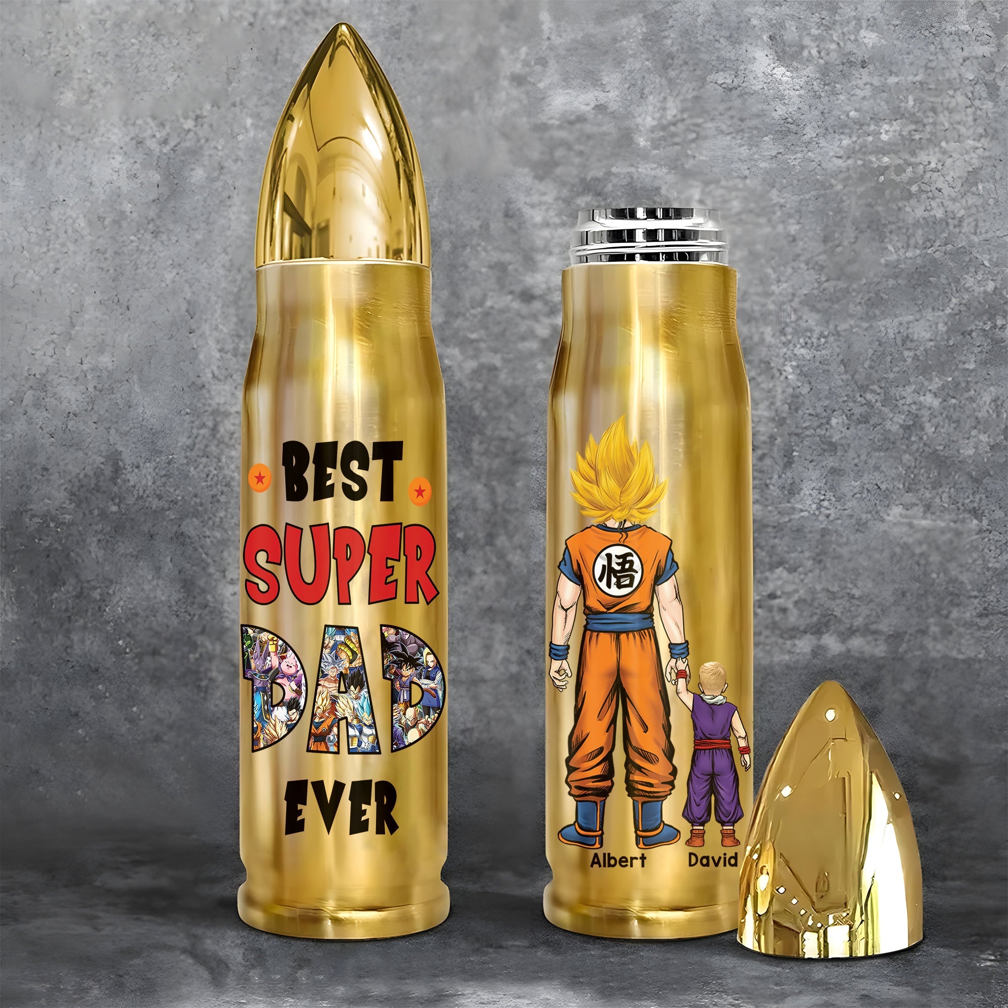 Super Dad Personalized Bullet Tumbler - Anime Edition