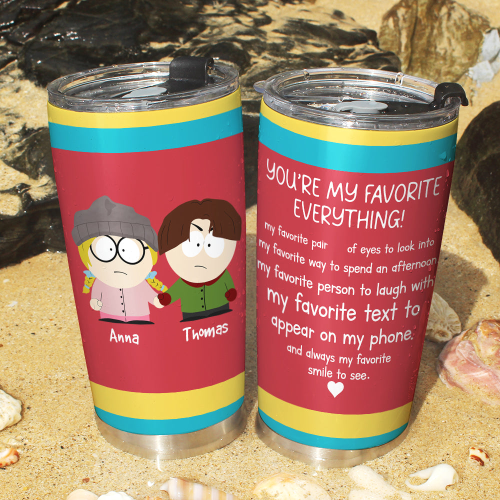 Custom Couple Tumbler | Personalized Cartoon 20oz Drinkware | Valentine's Day Gifts Tumbler Cup PopCulturePrints