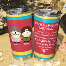 Load image into Gallery viewer, Custom Couple Tumbler | Personalized Cartoon 20oz Drinkware | Valentine&#39;s Day Gifts Tumbler Cup PopCulturePrints
