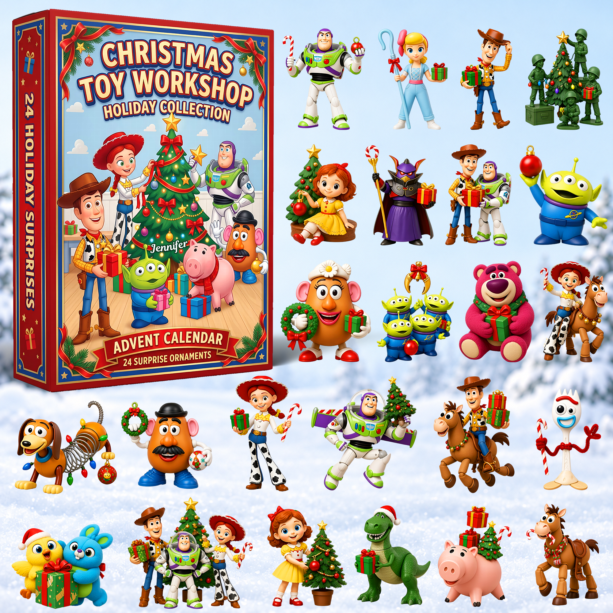 "Unwrap the Magic of Christmas!" - Holiday Collection Advent Calendar - Personalized Gifts for Kids, Family, and Friends