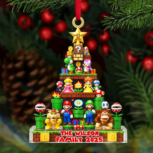 Celebrate Christmas with Family: Personalized Acrylic Ornament - A Unique Gift for Everyone! Ornament PopCulturePrints