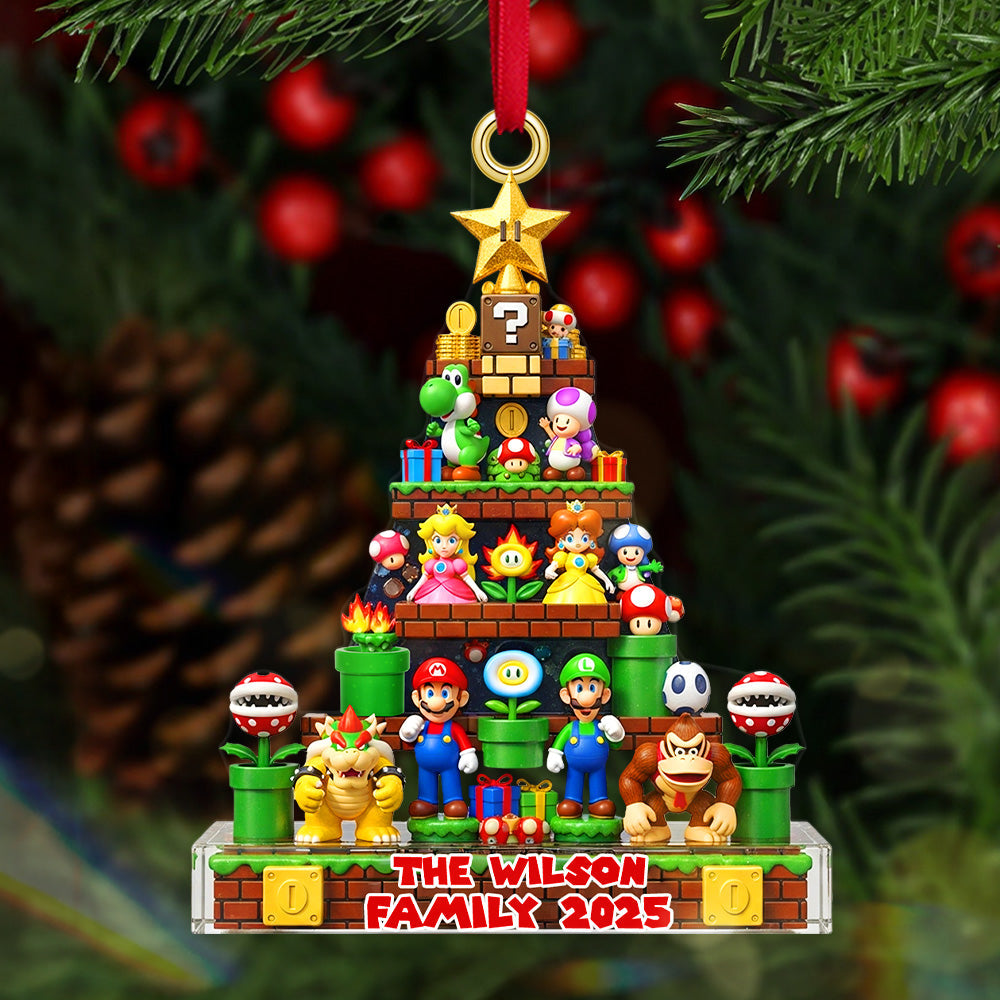 Celebrate Christmas with Family: Personalized Acrylic Ornament - A Unique Gift for Everyone! Ornament PopCulturePrints