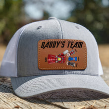 Load image into Gallery viewer, Custom Dad&#39;s Team Leather Patch Cap - Personalized Gift
