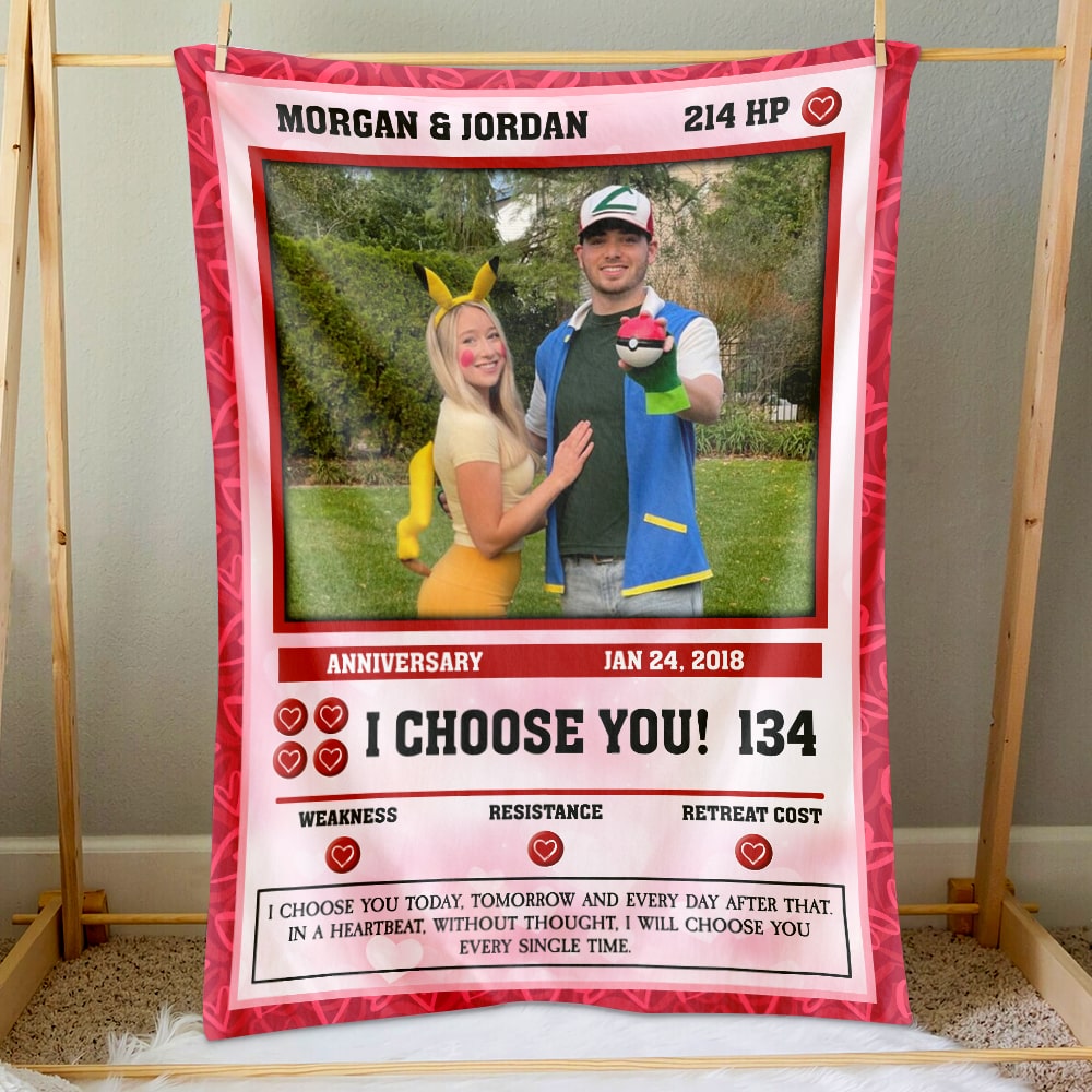 Personalized Couple Blanket - I Choose You Every Day | Unique Valentine's Day Gifts Blanket PopCulturePrints