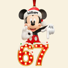 Load image into Gallery viewer, Cute Character Celebrates Six Seven - Personalized Acrylic Christmas Ornament Ornament PopCulturePrints
