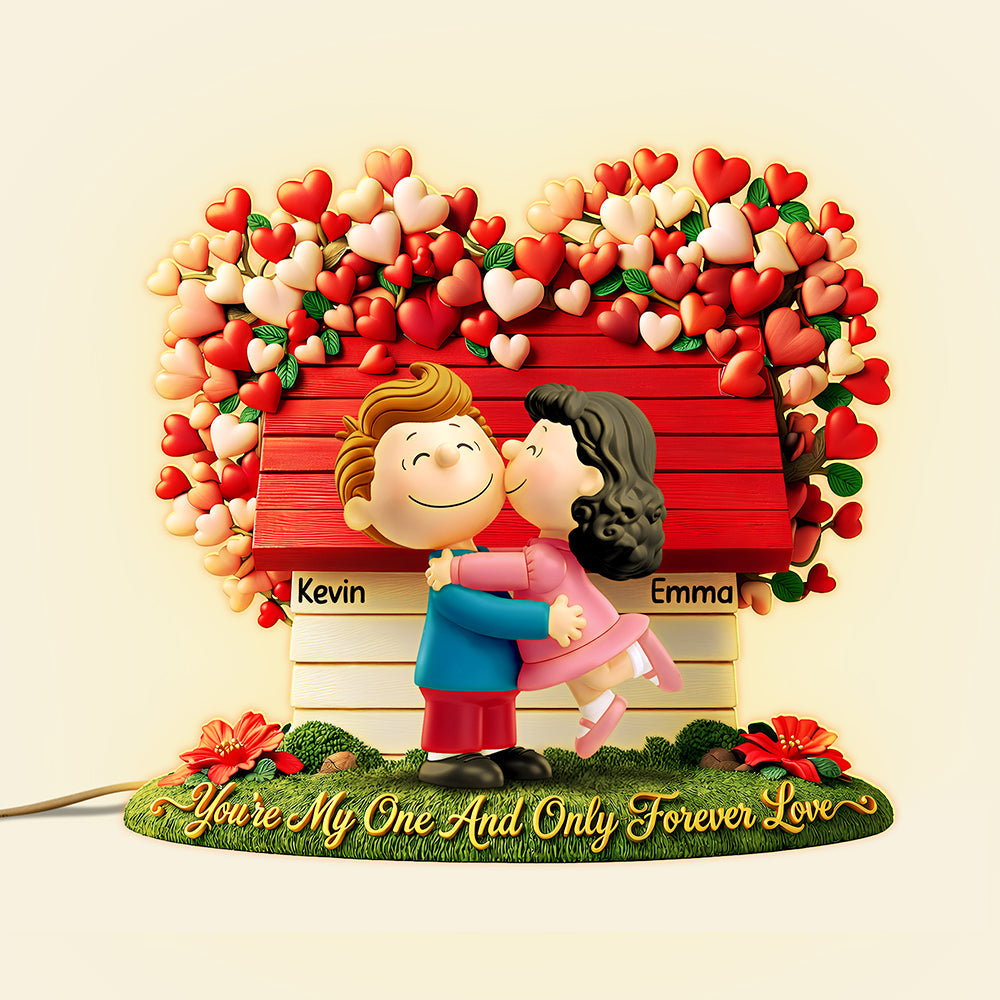 You're My One And Only Forever Love - Personalized Lovely Couple Valentine Acrylic Light Box Light Box PopCulturePrints