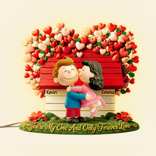 Load image into Gallery viewer, You're My One And Only Forever Love - Personalized Lovely Couple Valentine Acrylic Light Box Light Box PopCulturePrints
