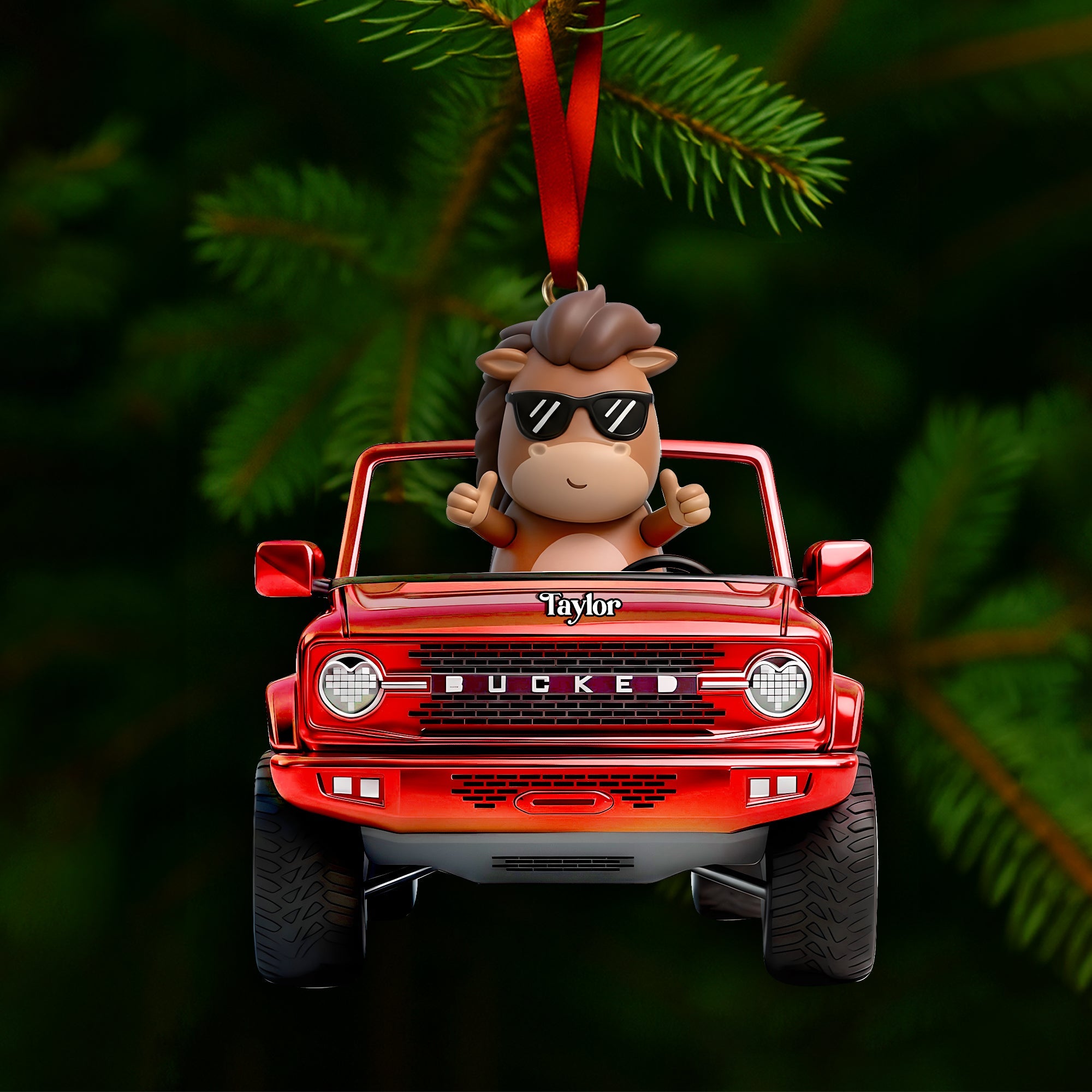 “Ride Into Adventure” - Cool Off-Road Bucking Gang Acrylic Ornament - Personalized Gifts For Off-Road Lovers Ornament PopCulturePrints