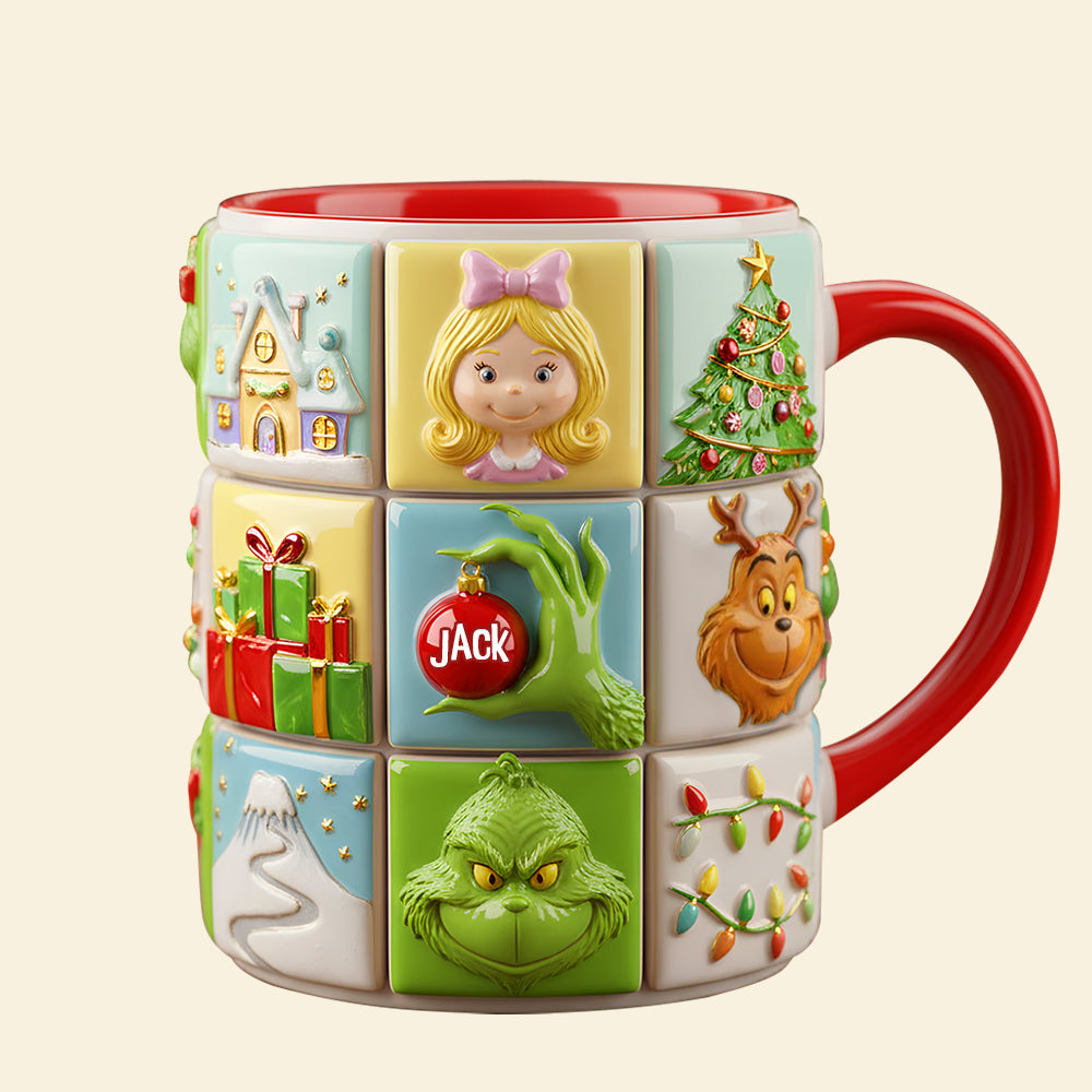 “Spread Holiday Cheer with Our Unique Puzzle Characters!” - Personalized Holiday Coffee Mug - Perfect Gift for Family, Friends, and Co-workers Coffee Mug PopCulturePrints