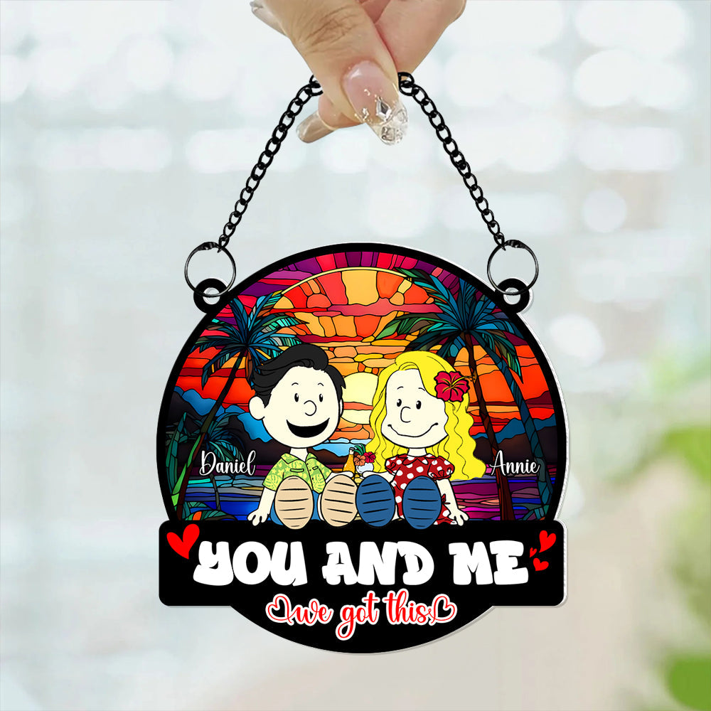 Custom Suncatcher Ornament for Couples | Unique Summer Valentine's Day Gifts Ornament PopCulturePrints