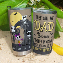 Load image into Gallery viewer, Personalized Dad Tumbler - Partner in Crime Design Tumbler Cup PopCulturePrints
