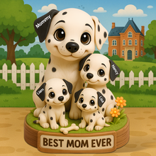 Load image into Gallery viewer, &quot;Best Mom Ever&quot; - Personalized Dog Mom Plaque - Custom Gift for Moms, Grandmas, and Pet Lovers Shaped Plaques PopCulturePrints
