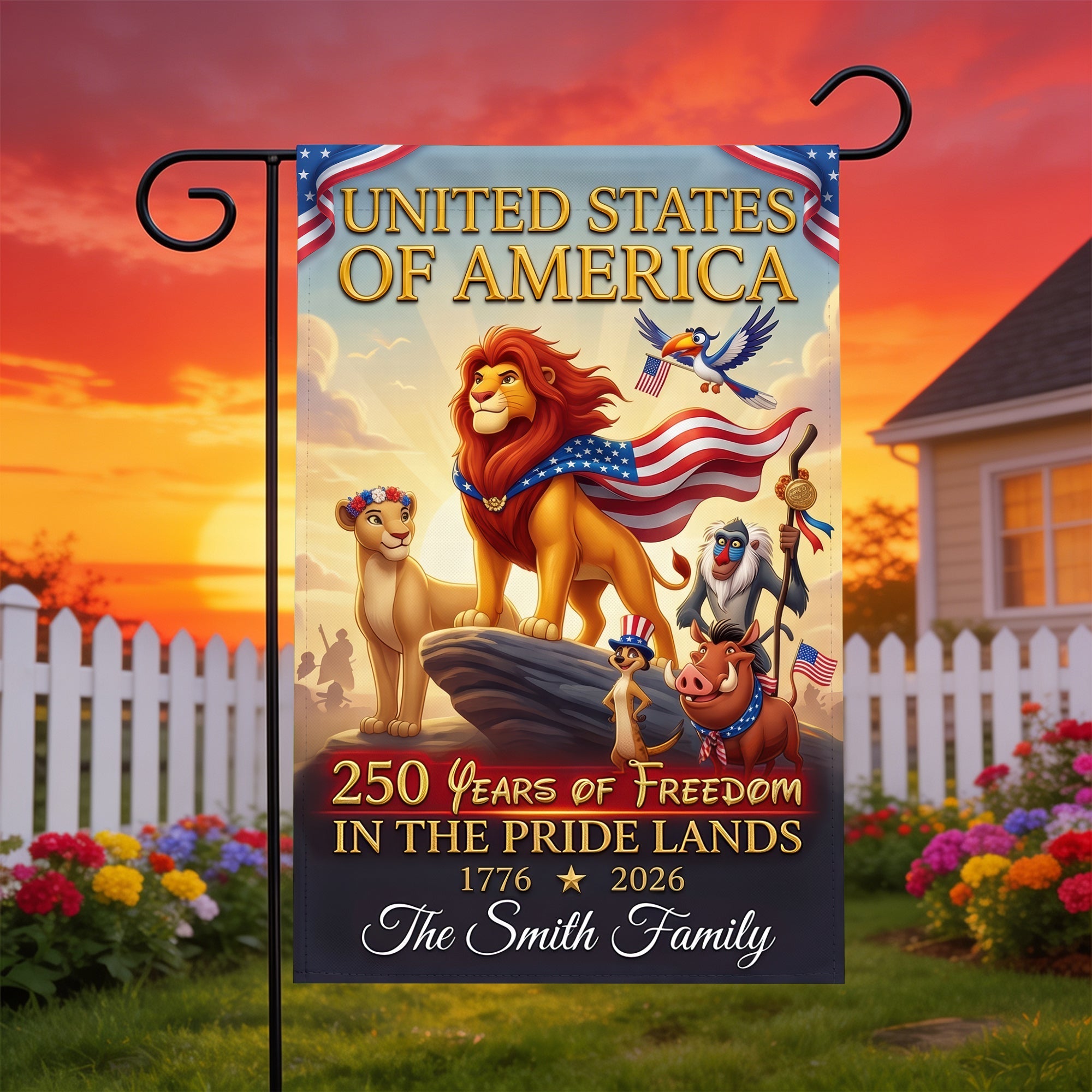 "Celebrate Freedom in Style!" - Proud Kingdom Garden Flag, Personalized Gift for Patriots