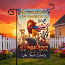 Load image into Gallery viewer, "Celebrate Freedom in Style!" - Proud Kingdom Garden Flag, Personalized Gift for Patriots
