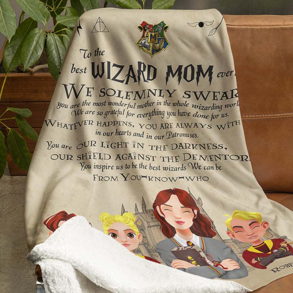 Magical Personalized Wizard Blanket for Mom