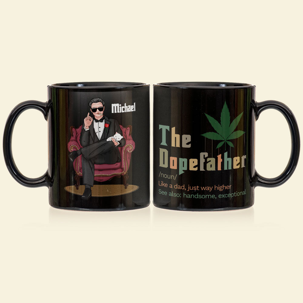 The Dope Father Personalized Coffee Mug - Custom Name Gift Coffee Mug PopCulturePrints