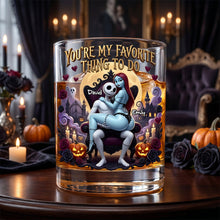 Load image into Gallery viewer, You're My Favorite Thing to Do - Personalized Naughty Soulmates Whiskey Glass for Couples Glass PopCulturePrints
