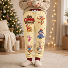 Load image into Gallery viewer, "This Grandma Belongs To" - Custom Pajama Pants - Perfect Gift for Moms &amp; Grandmas Shorts and Pants PopCulturePrints
