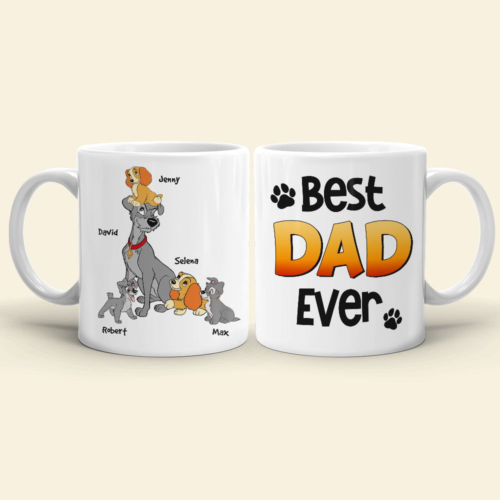 Best Dog Dad Ever Personalized Mug - Father's Day Gift Coffee Mug PopCulturePrints