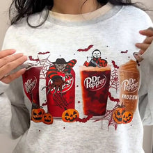 Load image into Gallery viewer, Halloween Horror Film Characters Dr. Pepper Shirt
