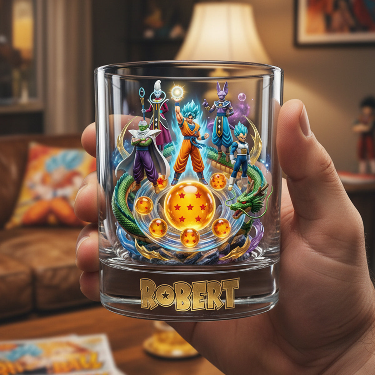 Unleash Your Inner Hero - Legendary Dragon Warrior Whiskey Glass - Personalized Gifts for Anime Lovers Glass PopCulturePrints