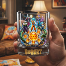 Load image into Gallery viewer, Unleash Your Inner Hero - Legendary Dragon Warrior Whiskey Glass - Personalized Gifts for Anime Lovers Glass PopCulturePrints
