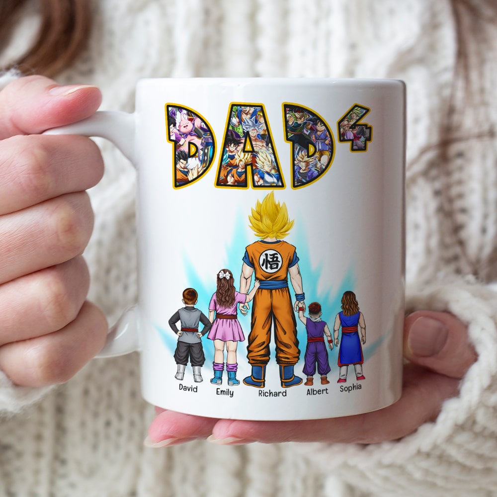 Personalized Anime Dad Coffee Mug - Custom Gift for Dad Coffee Mug PopCulturePrints