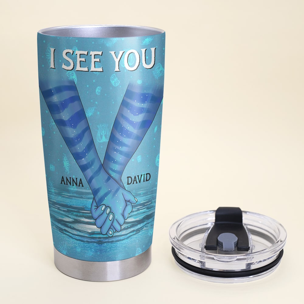 Personalized Couple Tumbler - Custom Romantic Valentine's Day Gifts Tumbler Cup PopCulturePrints