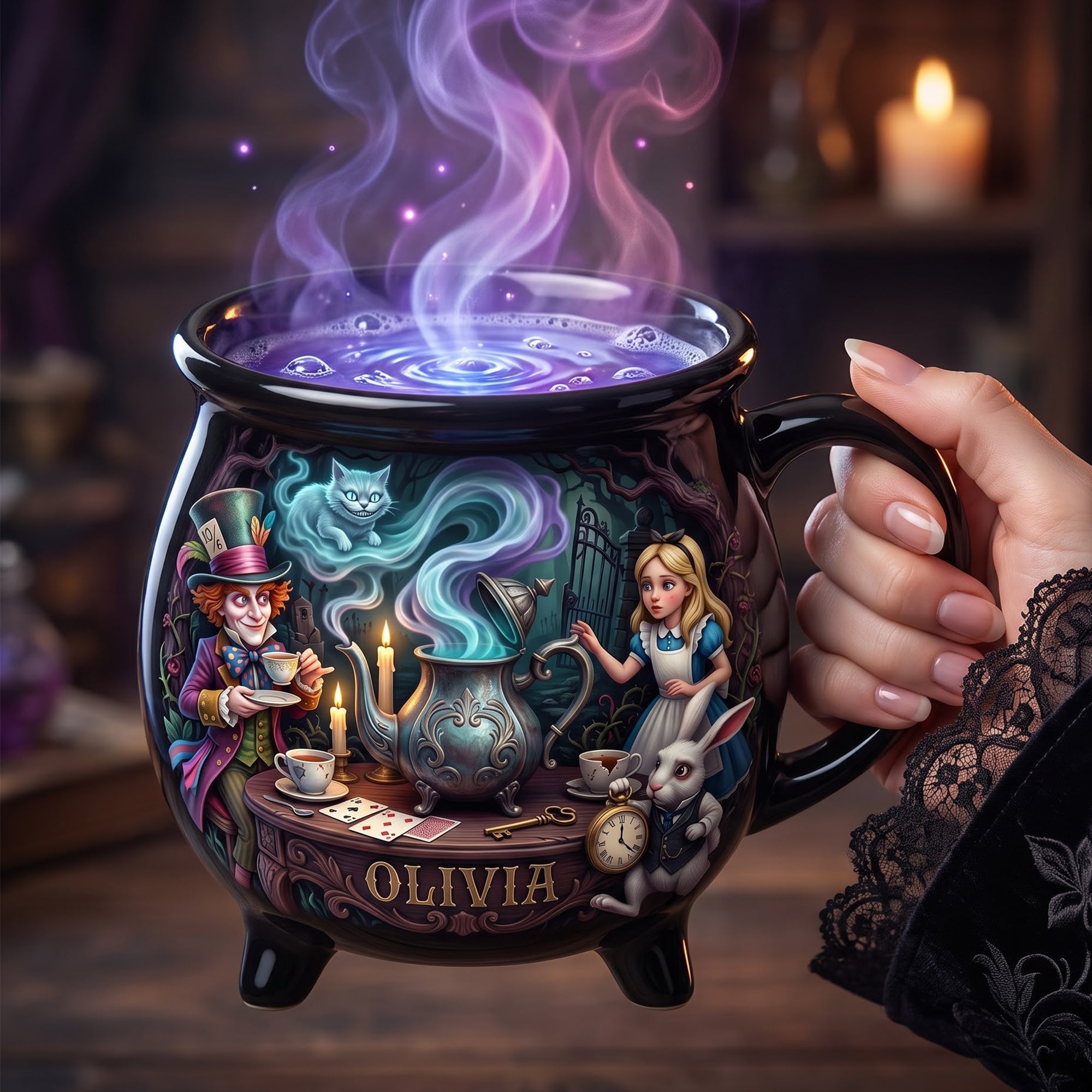 “Brew Magic in Every Sip” - Whimsical Cauldron Mug - Personalized Gift for Fantasy Lovers