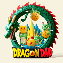 Load image into Gallery viewer, Dragon Dad - Personalized Gifts for Dads Who Love Adventure Shaped Plaques PopCulturePrints
