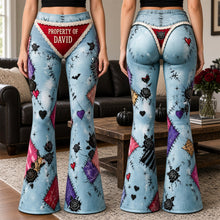 Load image into Gallery viewer, Gothic Stitched Flare Leggings - Personalized Gifts For Her 03tydh070926 Shorts and Pants PopCulturePrints
