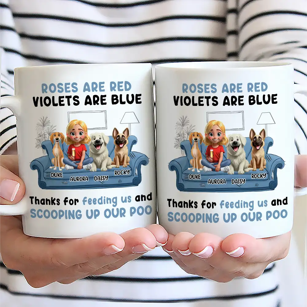 Roses Are Red, Violets Are Blue - Personalized Dog Lovers Mug Mug PopCulturePrints