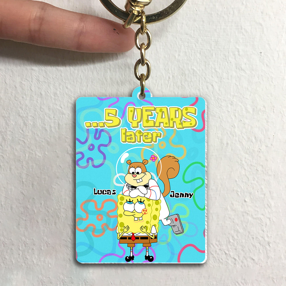 Custom Cartoon Couple Keychain - Perfect 5 Year Anniversary Gift | Valentine's Day Gifts Keychains PopCulturePrints