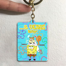 Load image into Gallery viewer, Custom Cartoon Couple Keychain - Perfect 5 Year Anniversary Gift | Valentine&#39;s Day Gifts Keychains PopCulturePrints
