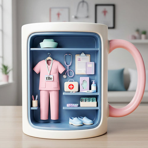 Nurse Coffee Accent Mug - Personalized Gift for Nurses and Healthcare Heroes Coffee Mug PopCulturePrints