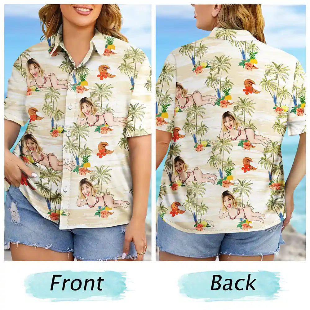 “Make a Splash with Custom Fun!” - Personalized Tropical Hawaiian Shirt - Gift for Friends and Family Hawaiian Shirt PopCulturePrints