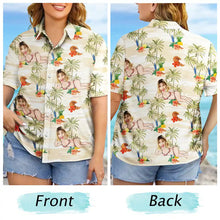 Load image into Gallery viewer, “Make a Splash with Custom Fun!” - Personalized Tropical Hawaiian Shirt - Gift for Friends and Family Hawaiian Shirt PopCulturePrints
