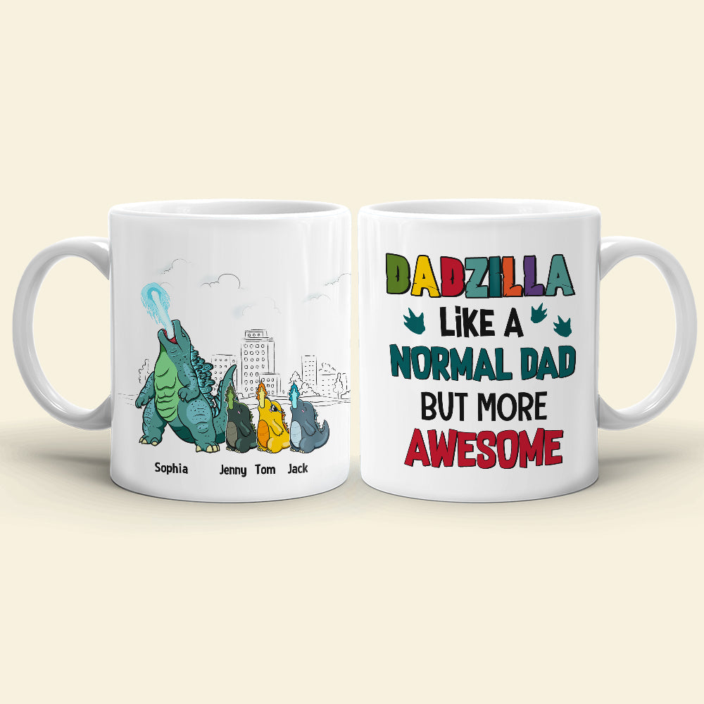 Dadzilla Personalized Mug - Awesome Dad Gift Coffee Mug PopCulturePrints