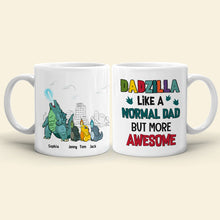 Load image into Gallery viewer, Dadzilla Personalized Mug - Awesome Dad Gift Coffee Mug PopCulturePrints
