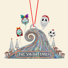 Load image into Gallery viewer, Whimsical Family Balloon Ornament – Personalized Gift for Family Ornament PopCulturePrints
