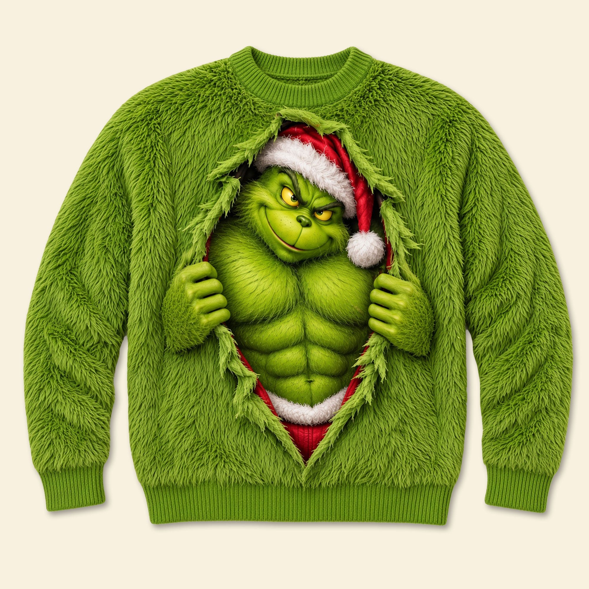 "Sneak Out Christmas with a Grin!" - Personalized Grinch Sweatshirt - Perfect Christmas Gift for Friends, Family, and Loved Ones