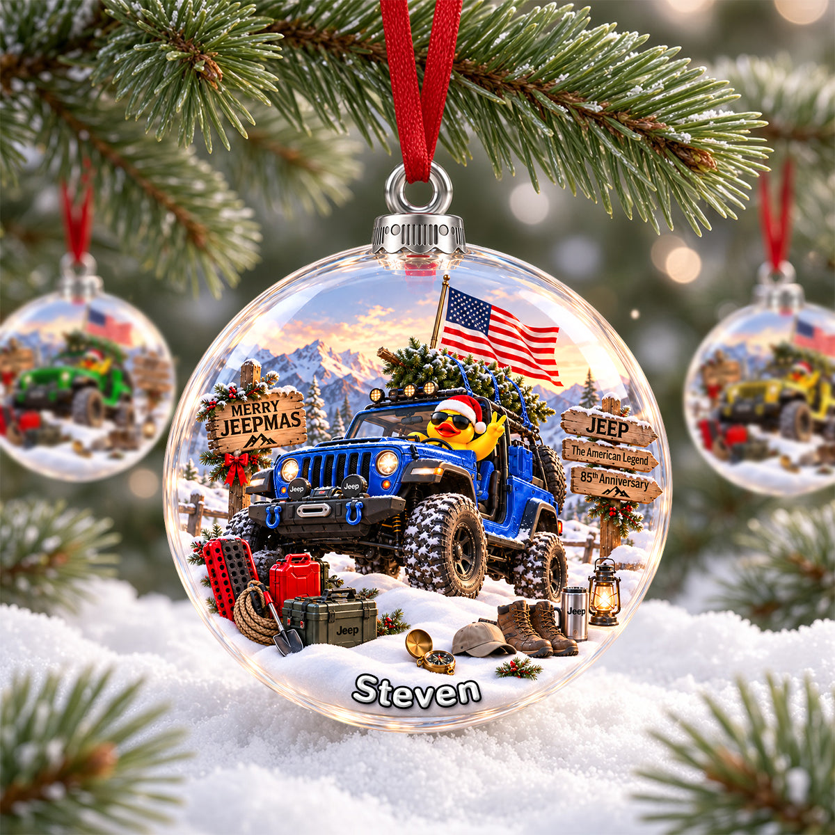 Adventure Awaits: Personalized Adventure Wheels Christmas Ornament - Perfect Gift for Off-Road Lovers Ornament PopCulturePrints