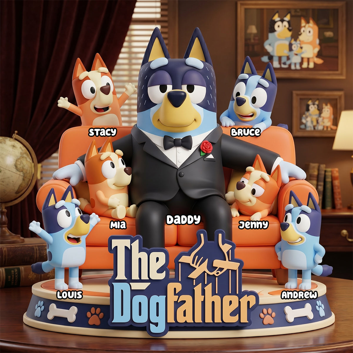 “The Dogfather” - Personalized Acrylic Plaque for Dads and Grandpas Shaped Plaques PopCulturePrints