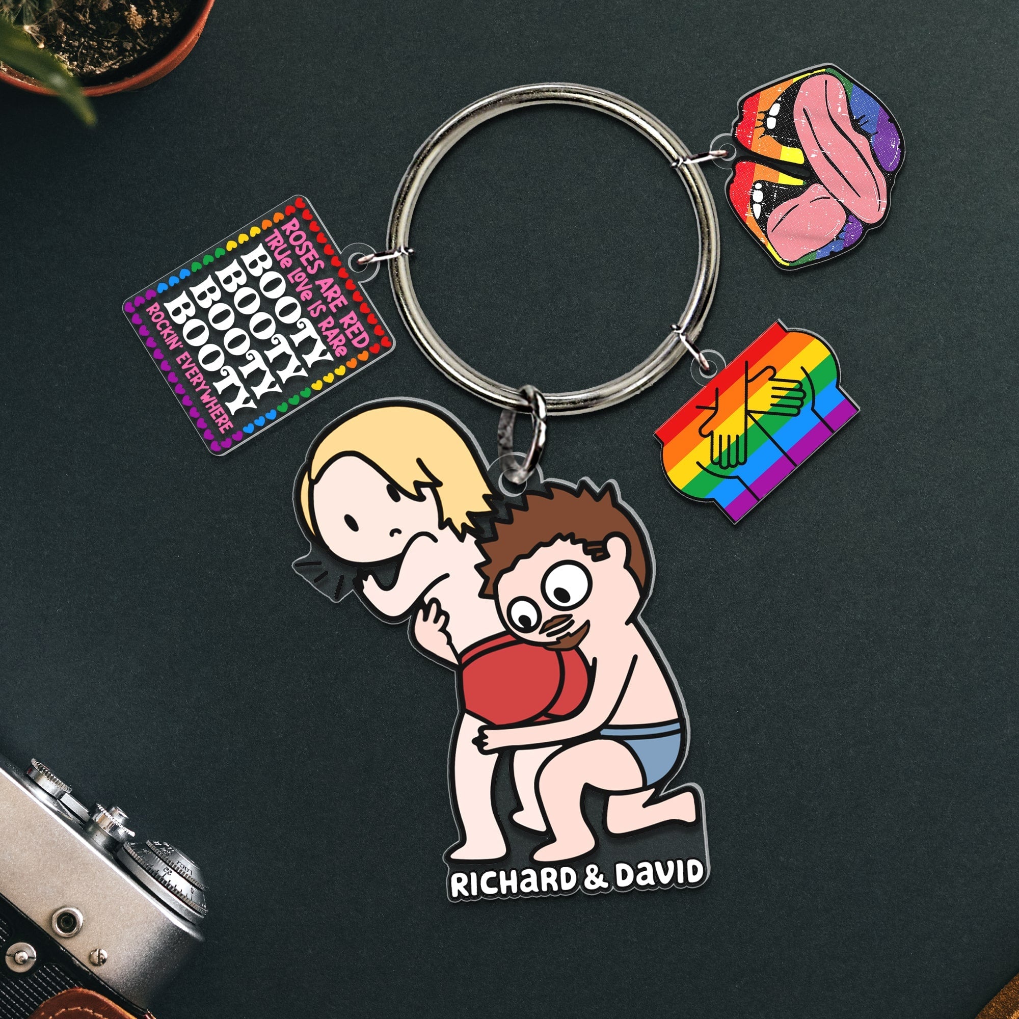 Personalized LGBT Couple Keychain - Fun & Meaningful Gift Keychains PopCulturePrints