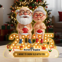 Load image into Gallery viewer, &quot;I Want to Grow Old With You&quot; - Personalized Old Naughty Couple Acrylic Light Box - Unique Gift for Couples, Anniversaries, and Special Occasions Light Box PopCulturePrints
